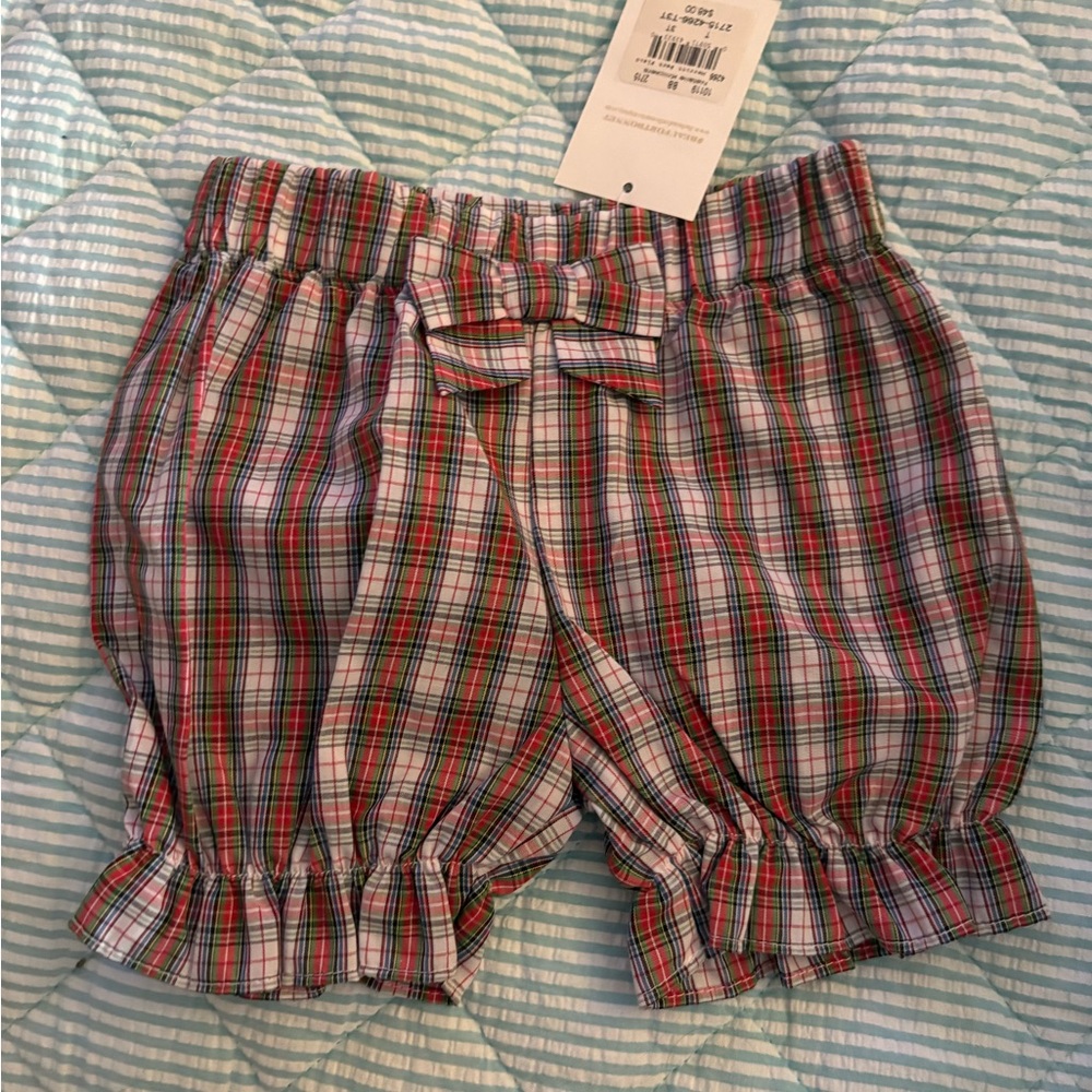 The Beaufort Bonnet Company Plaid Kids Shorts - Red and Green